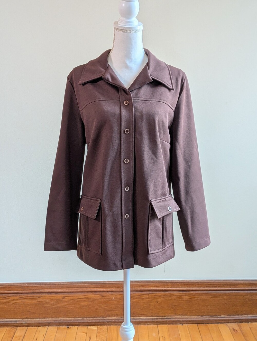 1970s Vintage Brown Button-Front Jacket